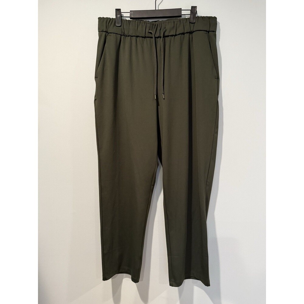 Hilary Radley Pants Women Large Green Stretch Travel Athletic Athleisure Minimal